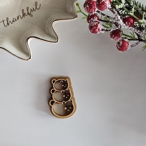 Fluffy Cats Polymer Clay Cutter, Cute Cat cutter, Earring Cutter, Jewelry Making, Animal Cutter, Kitty Earring Cutter, Double Wall cutter