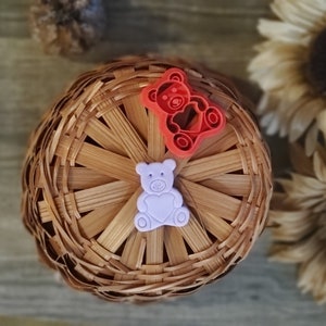 Teddy Bear Polymer Clay Cutter, Teddy cutter, Earring Cutter, Jewelry Making, Cuddle Cutter, Heart bear Earring Cutter, Double Wall cutter