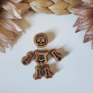Skeleton Polymer Clay Cutter, Cute cutter, Earring Cutter, Jewelry Making, Halloween Cutter, Spooky Earring Cutter, Double Wall cutter
