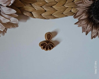 Falling scallop Polymer Clay Cutter, Fall cutter, Earring Cutter, Jewelry Making, follow Cutter, fall Earring Cutter, Double Wall cutter