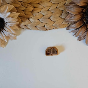 Open Book Polymer Clay Cutter, fall cutter, Earring Cutter, Jewelry Making, Cozy Cutter, Winter Earring Cutter, Double Wall