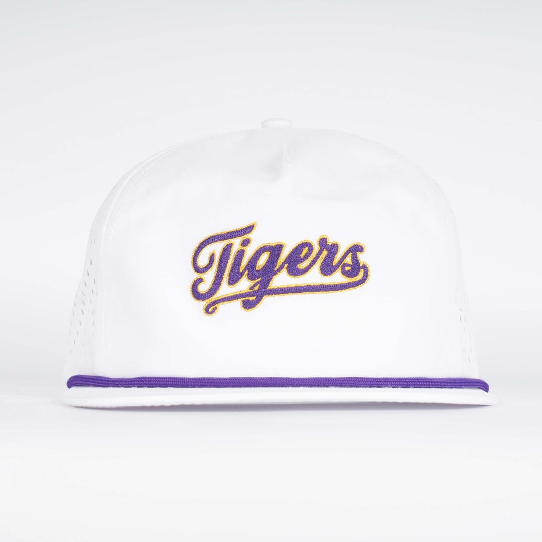Ls Rope Hat LSU Tigers Rope Hat- Super Soft White Performance Unstructured - Etsy