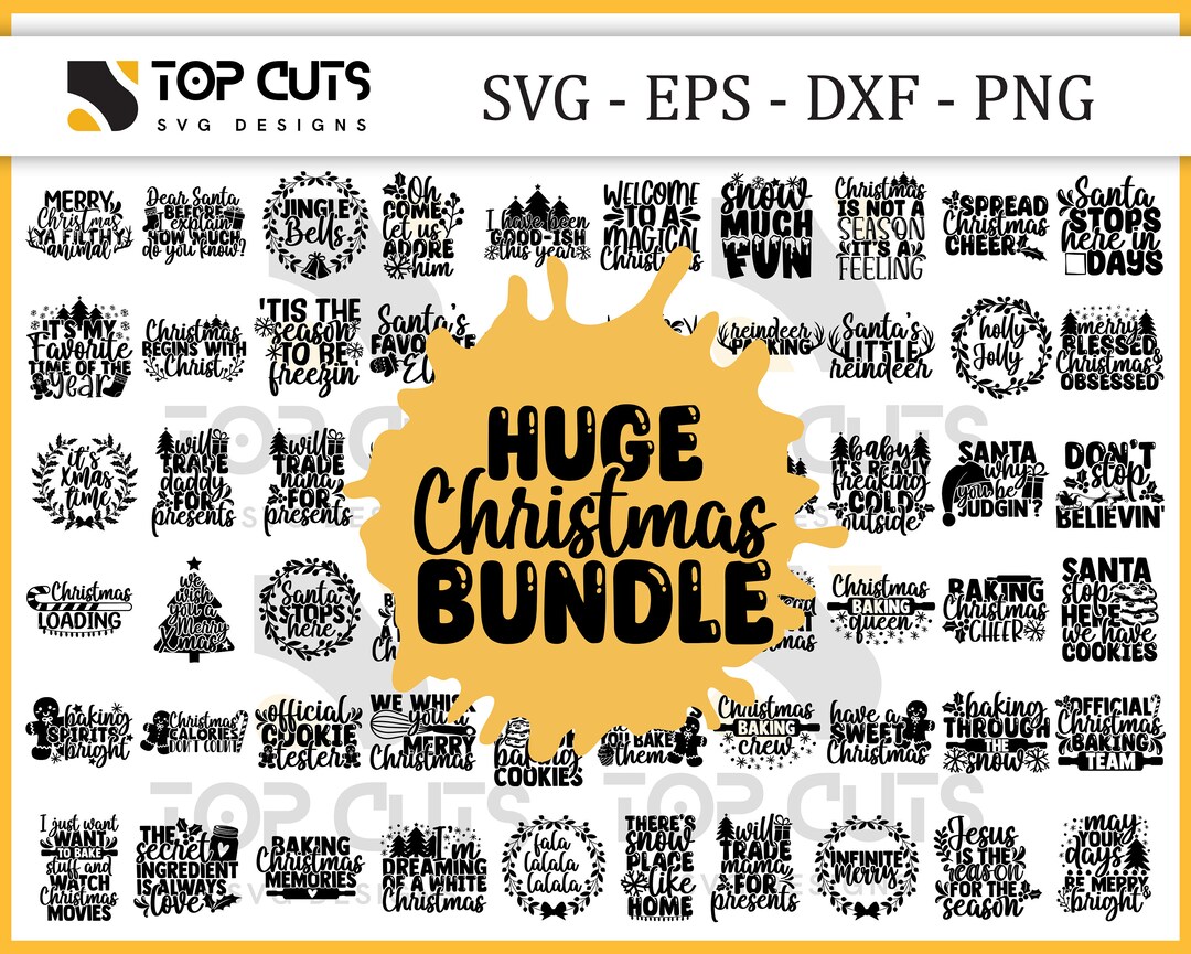 HUGE Christmas Quotes Bundle Funny Christmas Sayings Baking Christmas