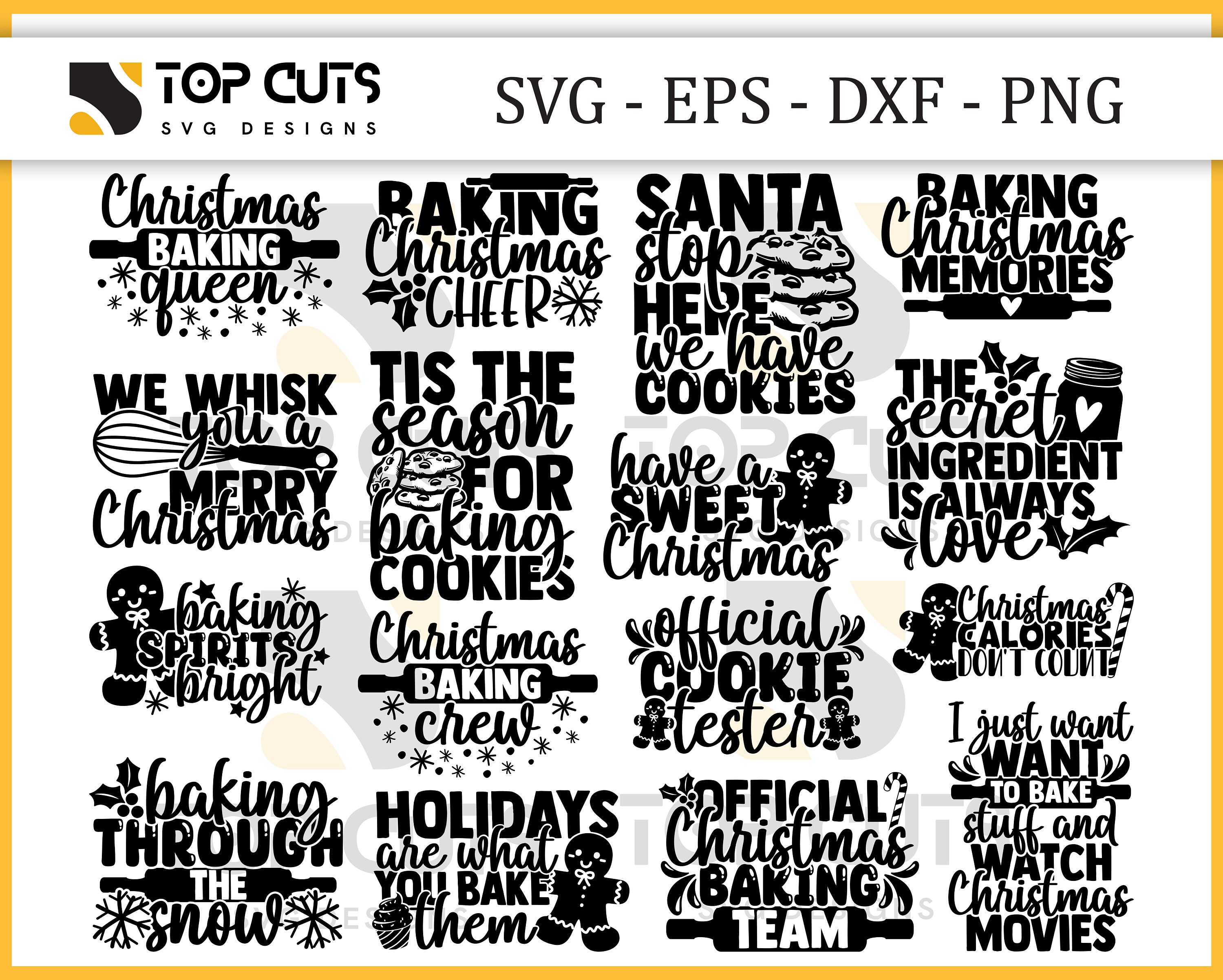 HUGE Christmas Quotes Bundle Funny Christmas Sayings Baking Christmas