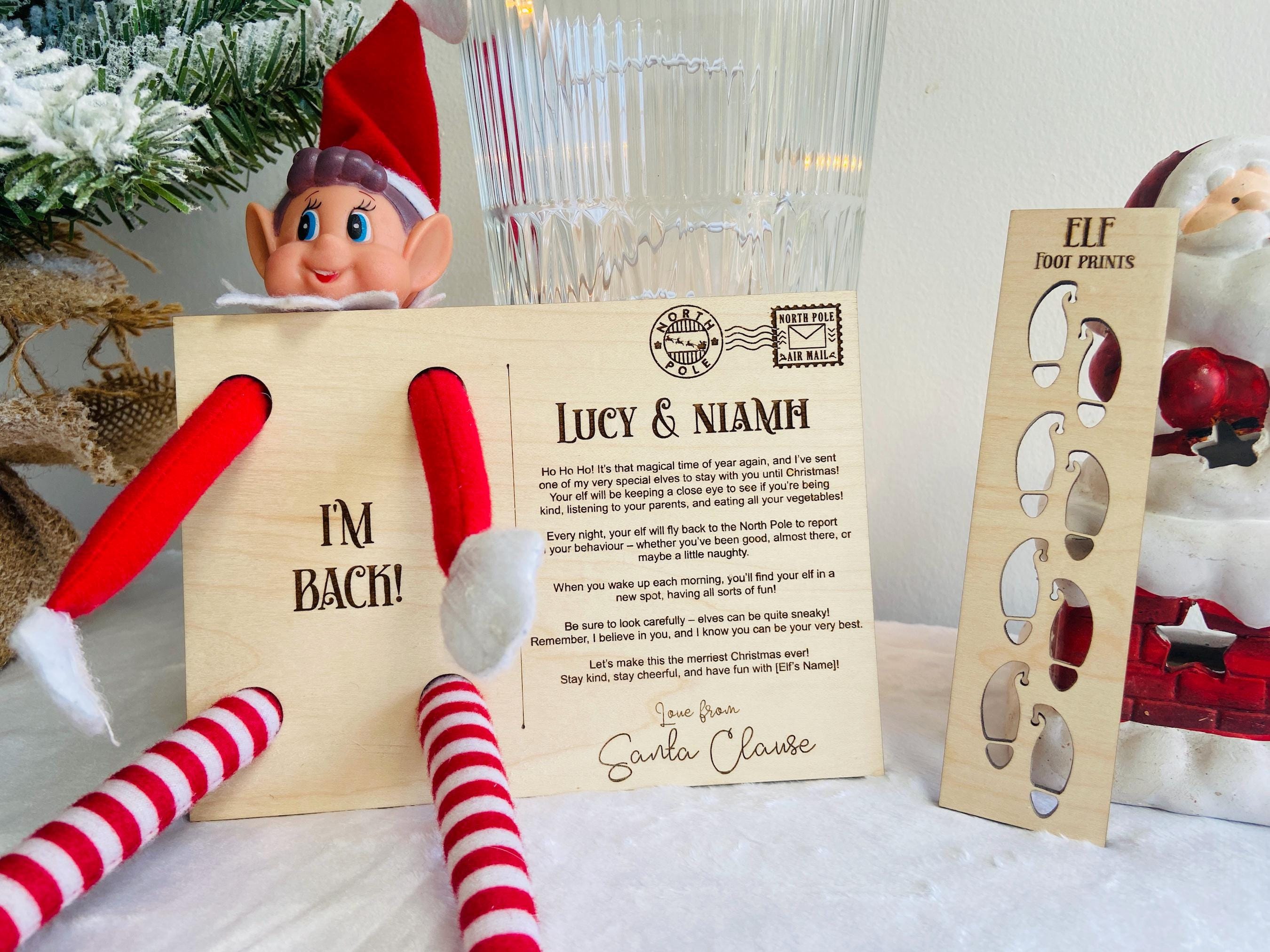 DIGITAL FILE, Elf Arrival Postcard Svg File, With Elf Footprints ...