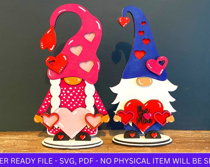 Interchangeable Gnome Boy & Girl Base SVG File | Laser Cut File | Gnome ...
