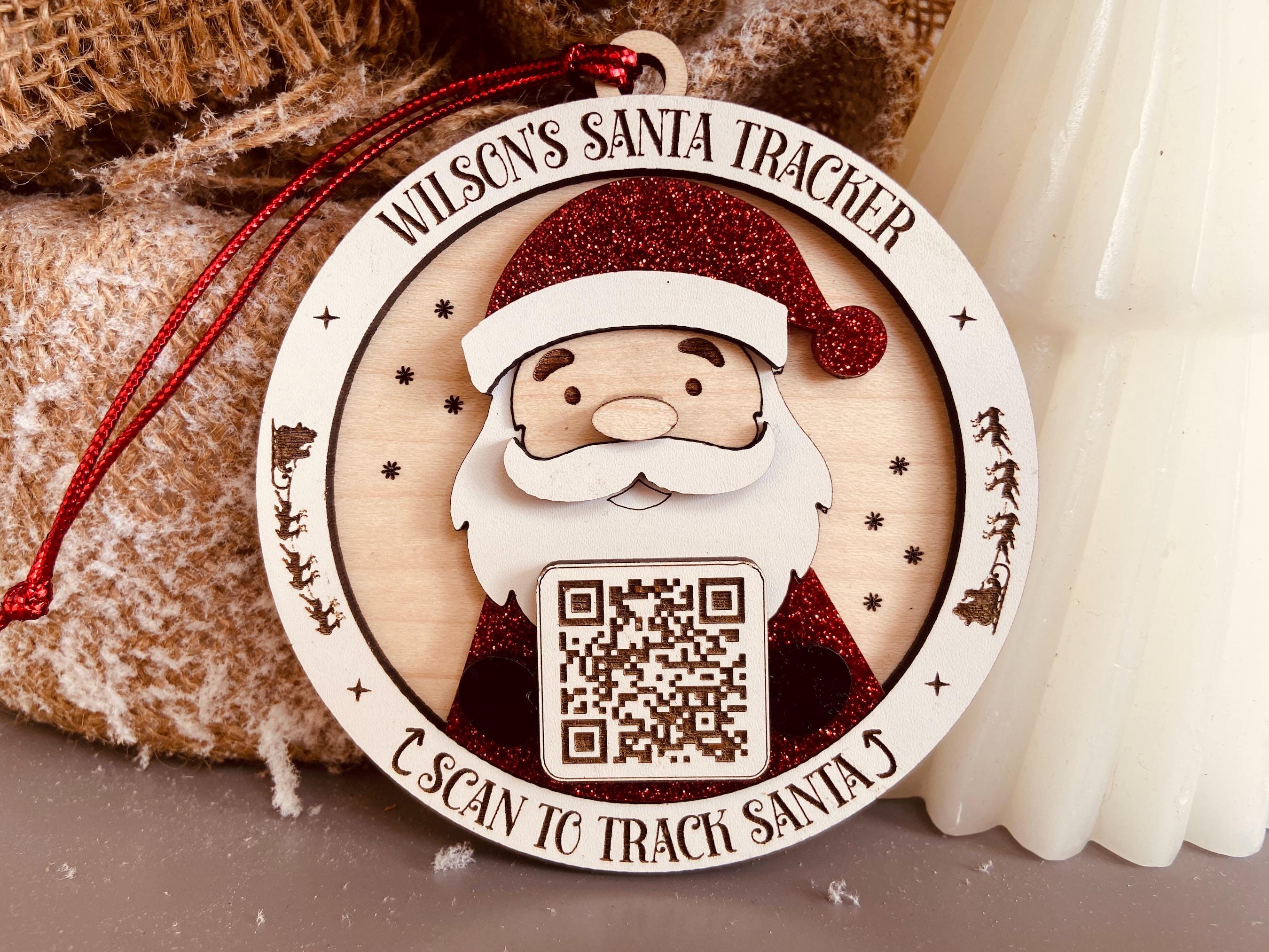 DIGITAL FILE, Santa Tracker Christmas Ornament SVG File, Personalised ...