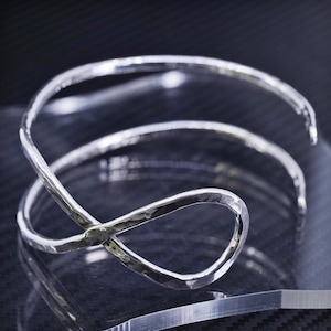 Silver Wide Wave Cuff - Etsy