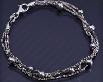 Shrieking Violet Bracciale In Argento 925 Con Fiore Reale – Ciondolo Ovale A Serpente, Catena 19,8 Cm, Gioiello Fatto A Mano
