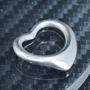Vintage sterling silver 925 handmade filigree heart pendant, stamped 925