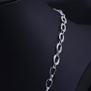 24” 6mm, vintage Italian Milor sterling silver 925 oval link chain necklace, stamped 925 Italy Milor