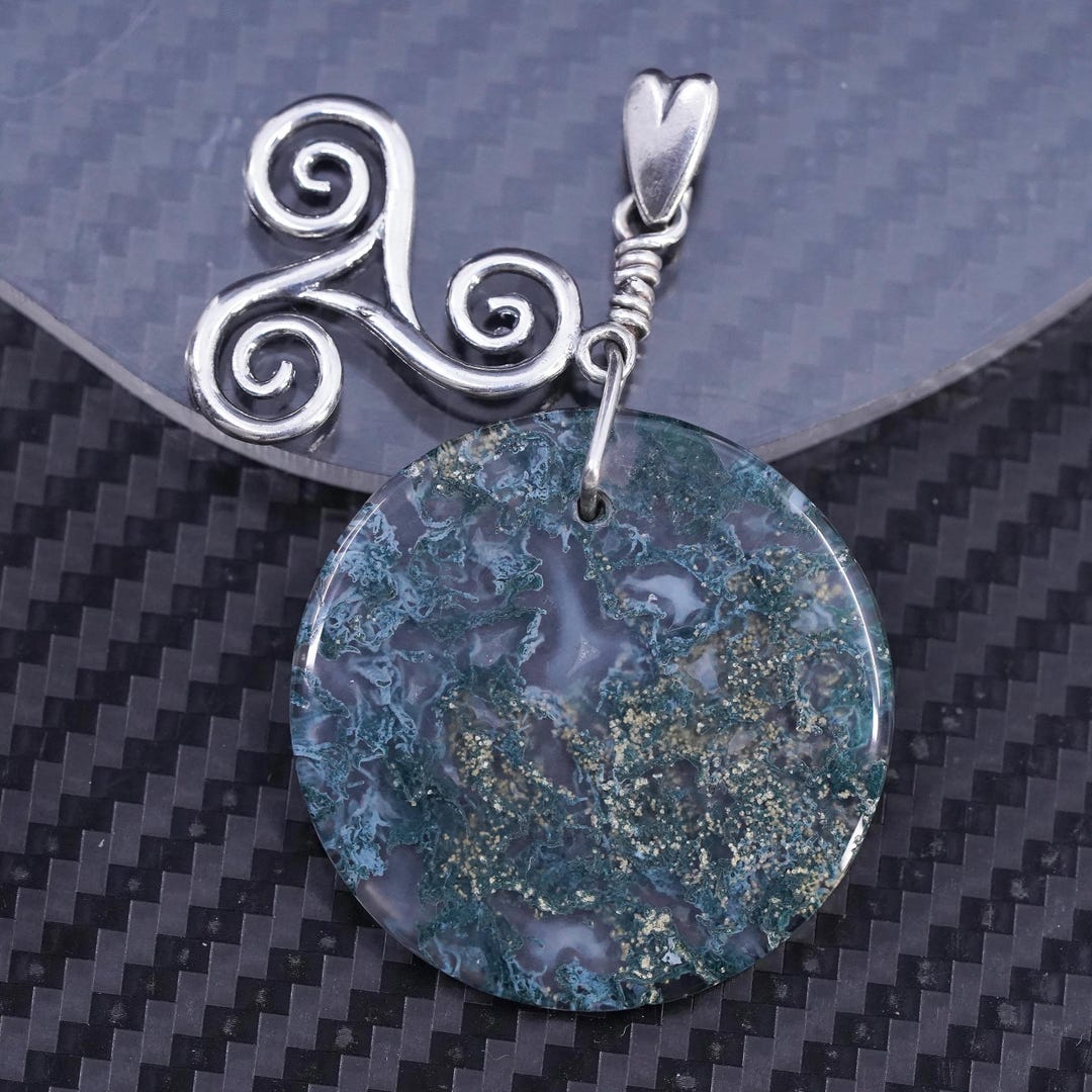 Vintage Irish Celtic Knot Sterling Silver 925 Handmade Pendant With ...