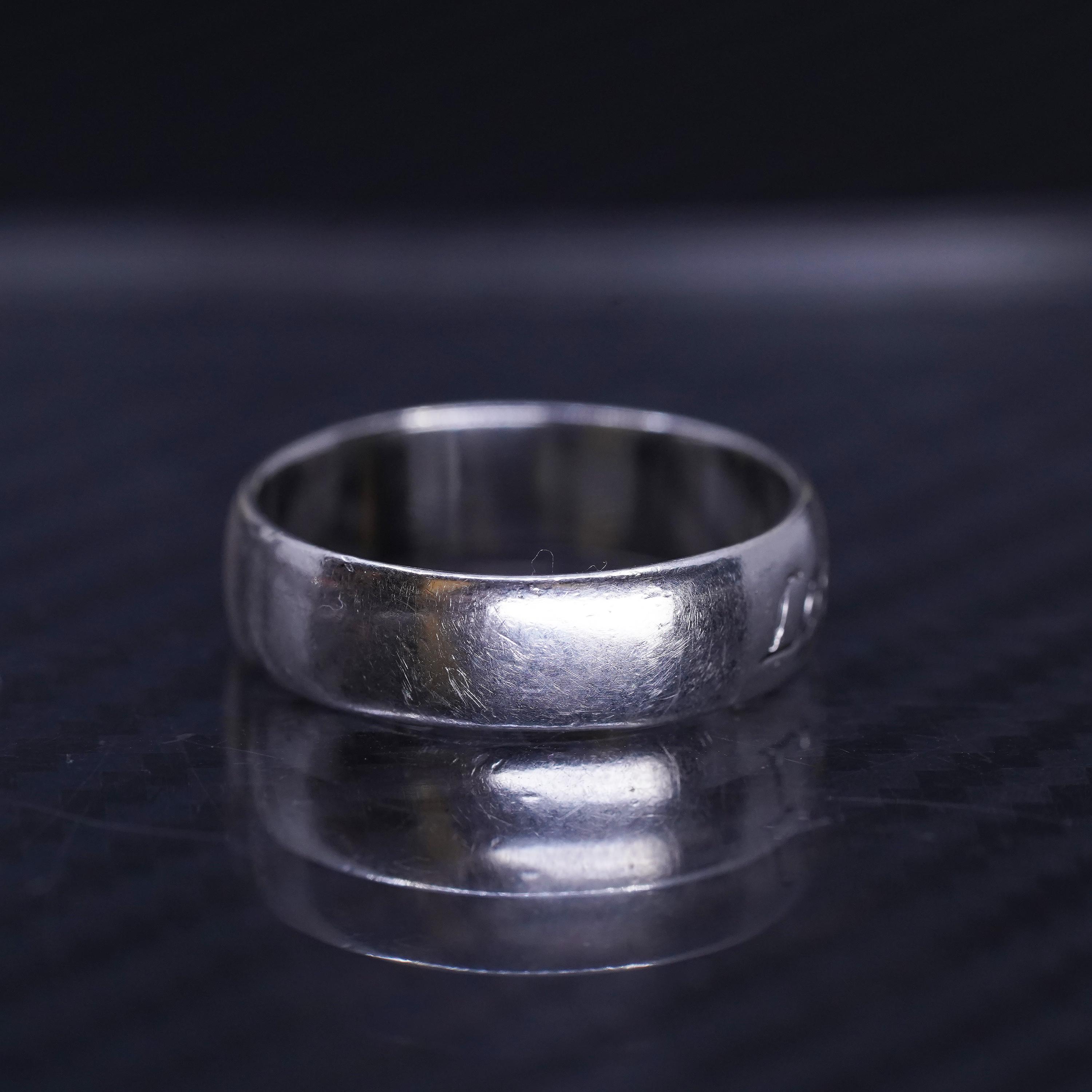 Size 8, Vintage Sterling Silver 925 Handmade Ring Wedding  display picture 1