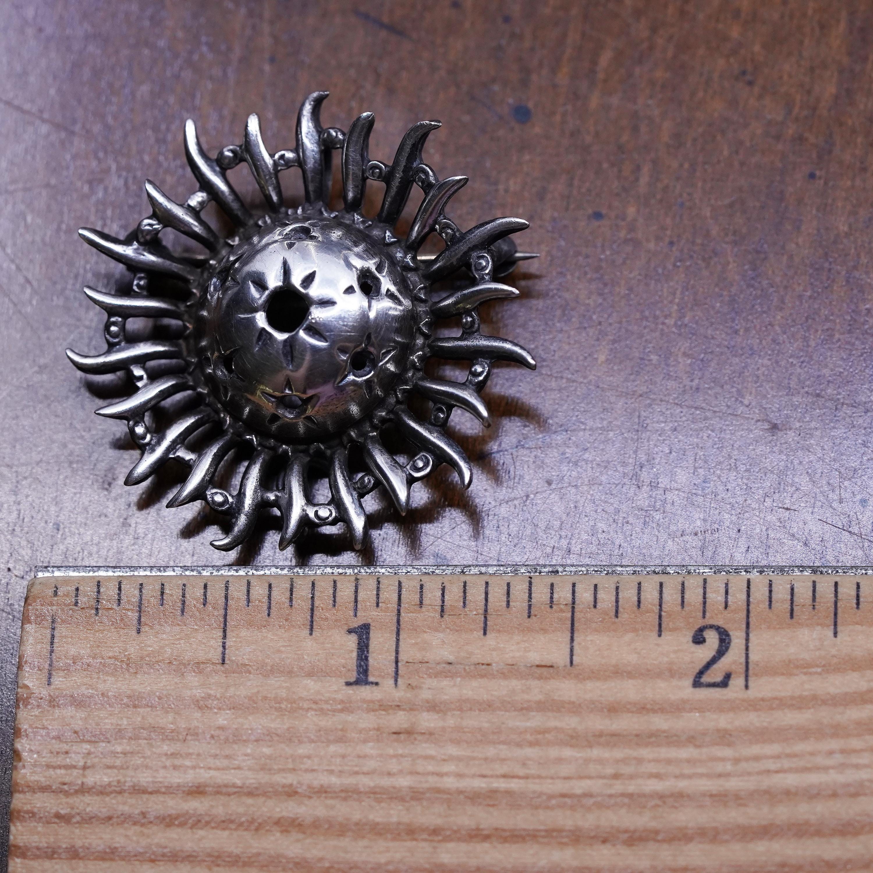 Broche Ancienne En Argent Filigrané étoile Ajourée - Début XXe Siècle - Argent 925 | Bijou Vintage