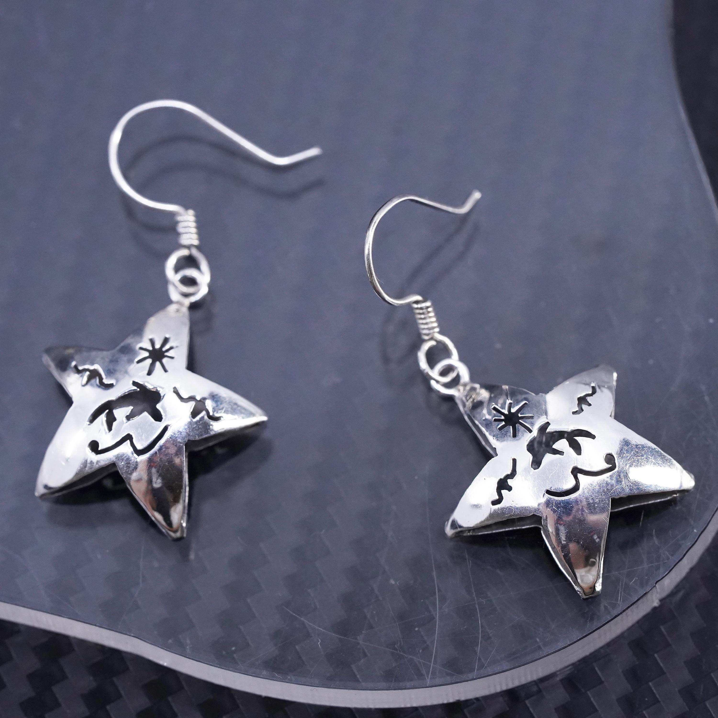 ヴィンテージ スターリング シルバー 925 ハンドメイド ふわふわ星型