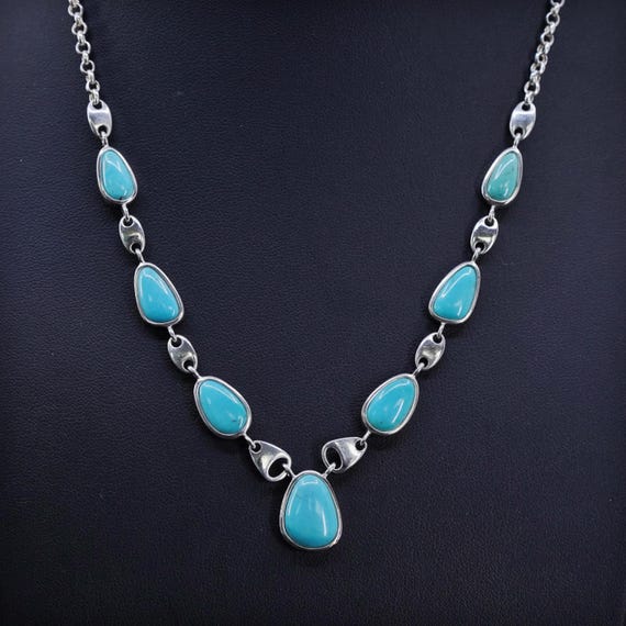 【鑑定済み】Vintage Turquoise Silver Necklace Amazon.com: DOLIOX 925 Sterling Silver Turquoise Pendant