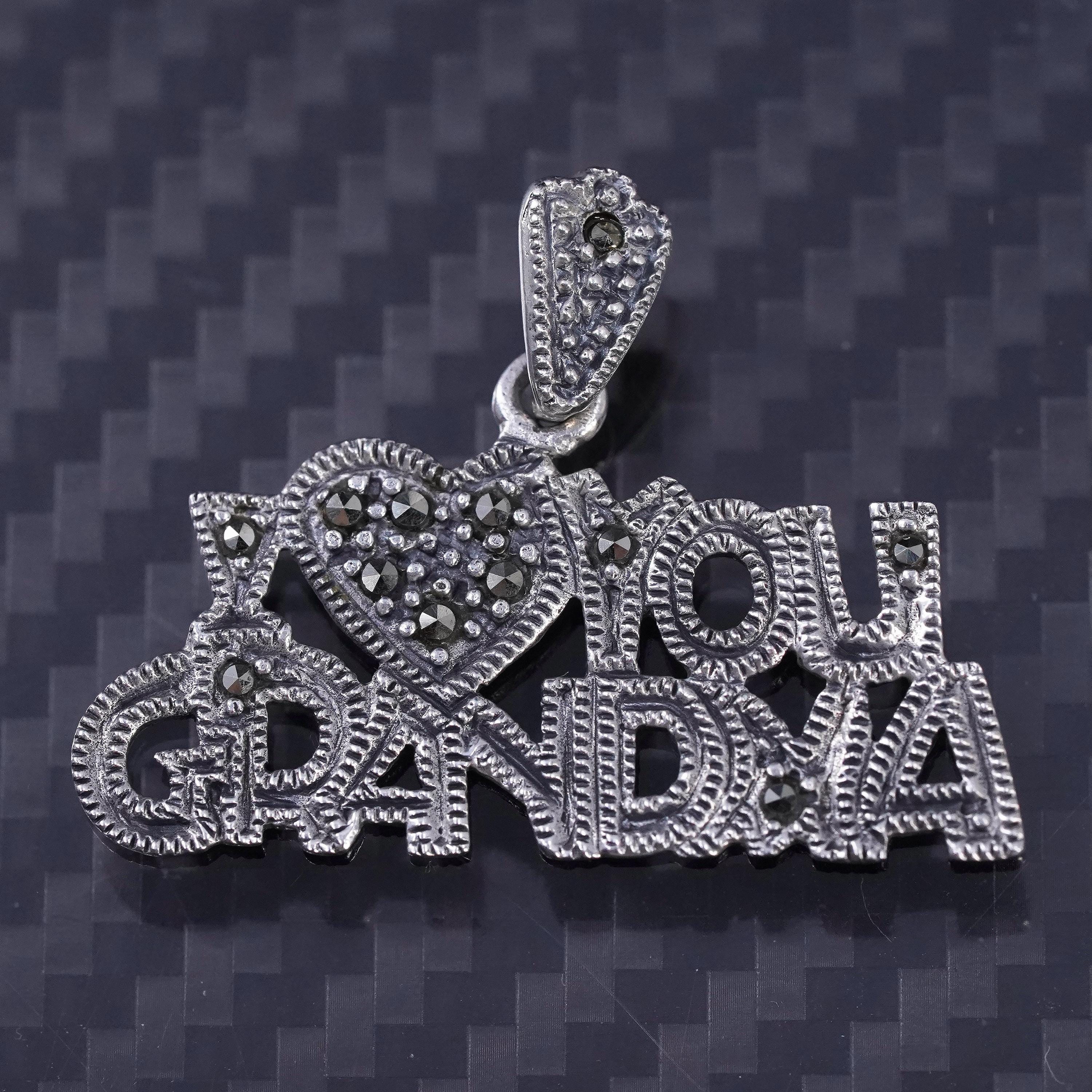 ヴィンテージスターリングシルバー925ハンドメイド「I love you