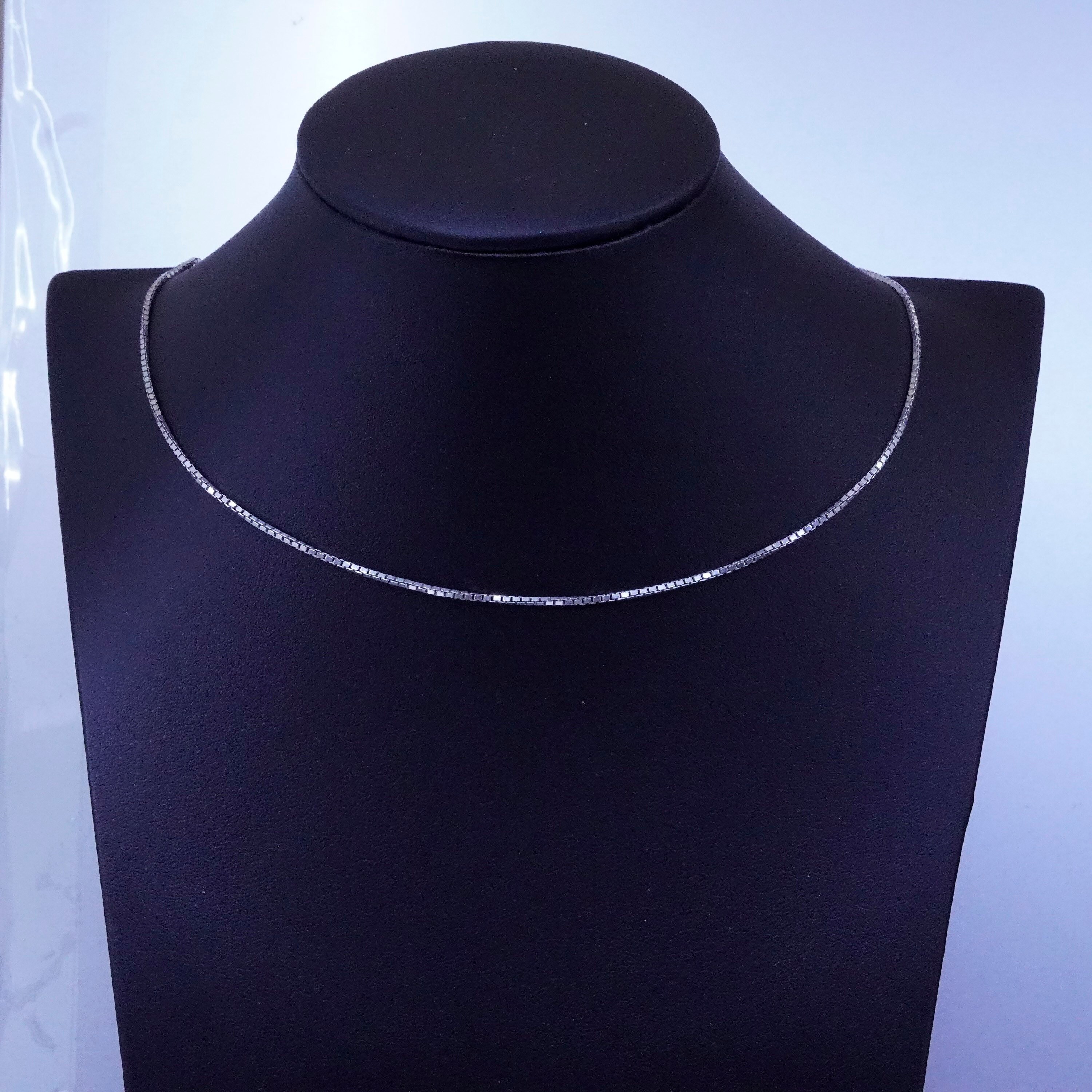 1?mmイタリアボックスチェーンネックレス925スターリングシルバー16???30?CMでシルバーポリッシュクロス Miabella イタリア製 925スターリングシルバー 1mm ボックスチェーンネックレス 女性用 薄型ソリッドネックレス イタリア製,  スターリングシルバー, 宝石なし