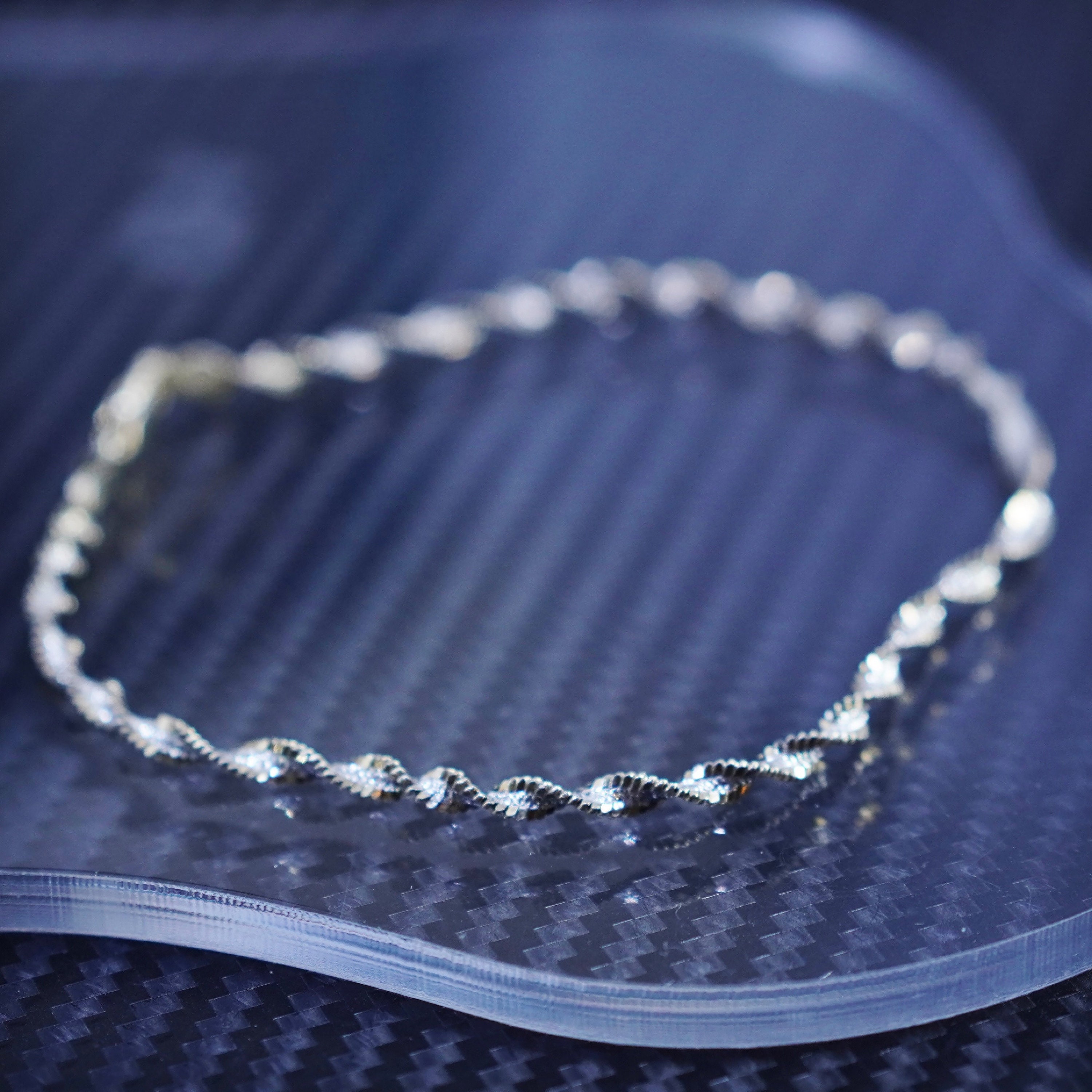SKINII S925 Sterling Silver Twist Bracelet, Punk Hip Hop