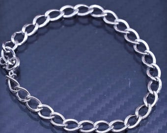 7.25”, 3mm, Vintage Italian Sterling 925 Silver Woven S Link