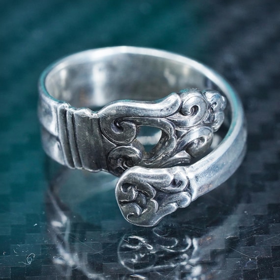 Size Adjustable Vintage USA Royal Danish Sterling Silver Handmade Spoon Ring 925 Textured Band Stamped USA Royal Danish Etsy Canada
