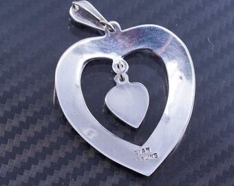 Pendentif En Argent Sterling Niellé Style Siam - Rond - Occasion Très Bon état