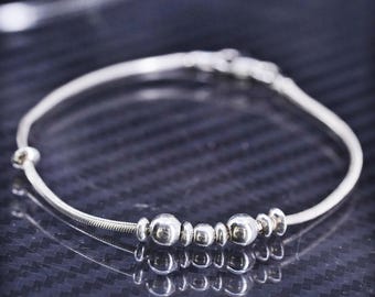 7.5” 5mm, Vintage USA Fine Silver 999 Handmade Rope Chain