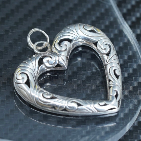 Vintage sterling silver handmade heart, 925 Jezlai