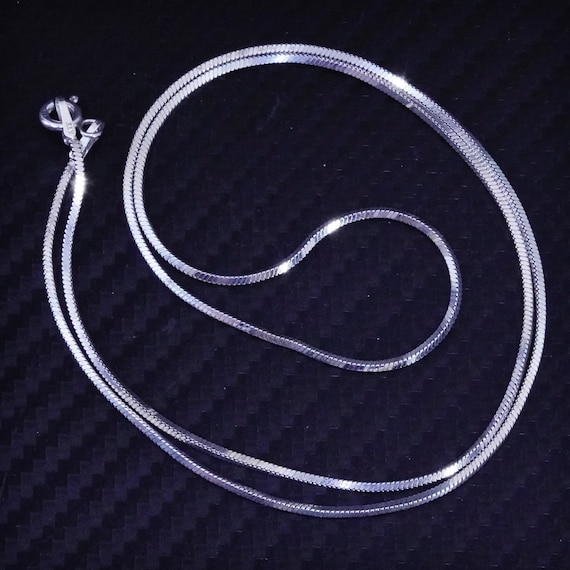 アクセサリー Italy silver 925 snake necklace chain Sterling Silver 1mm SNAKE Chain Necklace 925 Italian 16