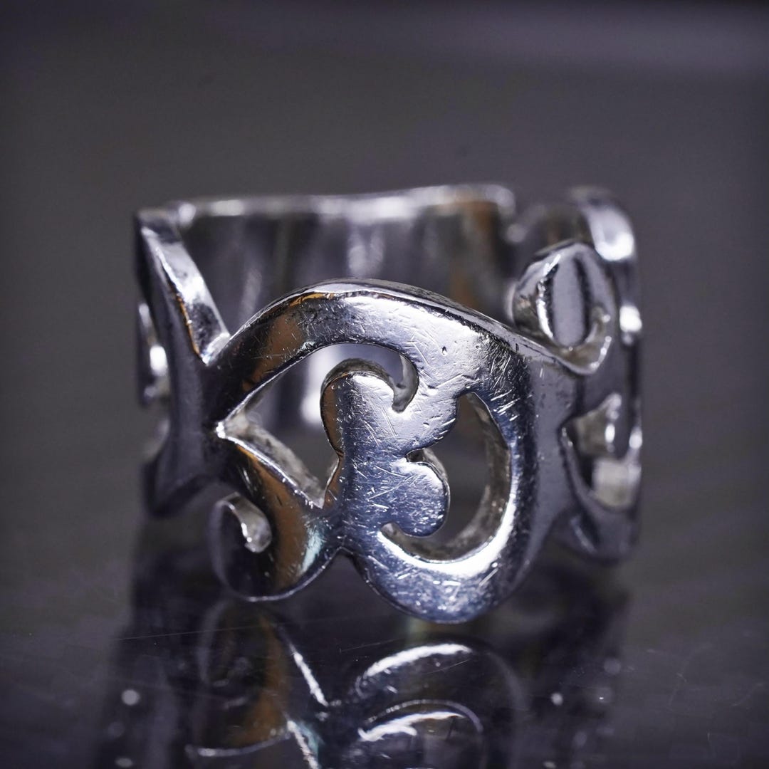 Suffield Rings SILPADA Eden Sterling Silver Swirly Cuff Ring - Size 5 - Etsy