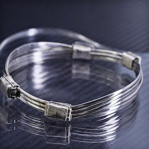 7” 6 mm、ヴィンテージイタリアンスターリングシルバー925ハンドメイド