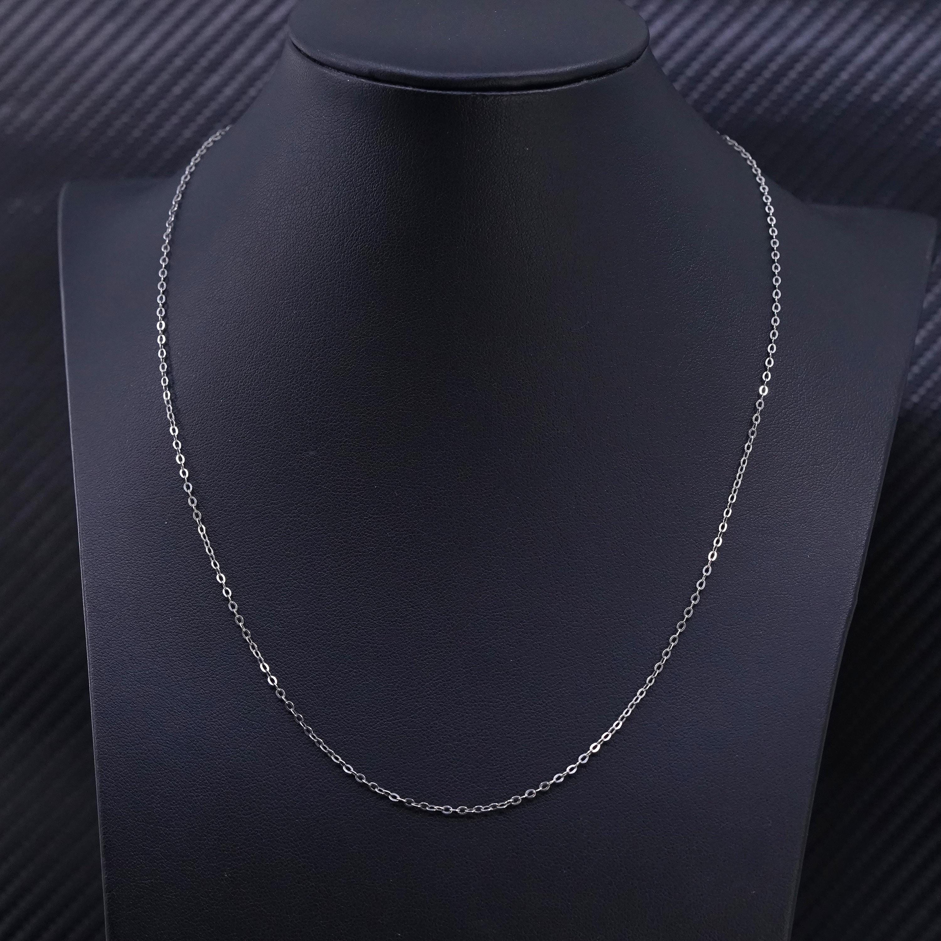 Collier Chaîne Vintage En Argent Massif 925 - 18,02 G - Bijou Ancien Signé