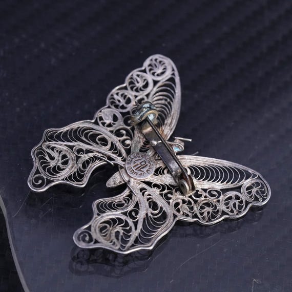 Vintage Choen Sterling Silver 925 Handmade Filigree Butterfly