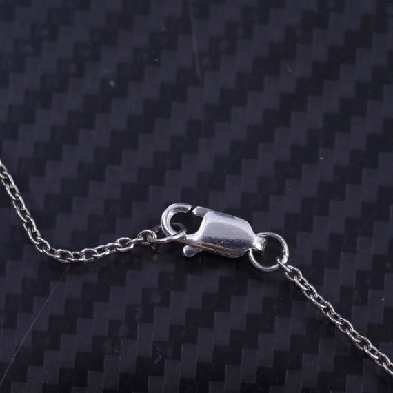 16” 1.6mm, vintage Judith Jack Sterling silver 925 circle chain necklace with circle citrine pendant  marcasite, stamped 925 JJ View 4