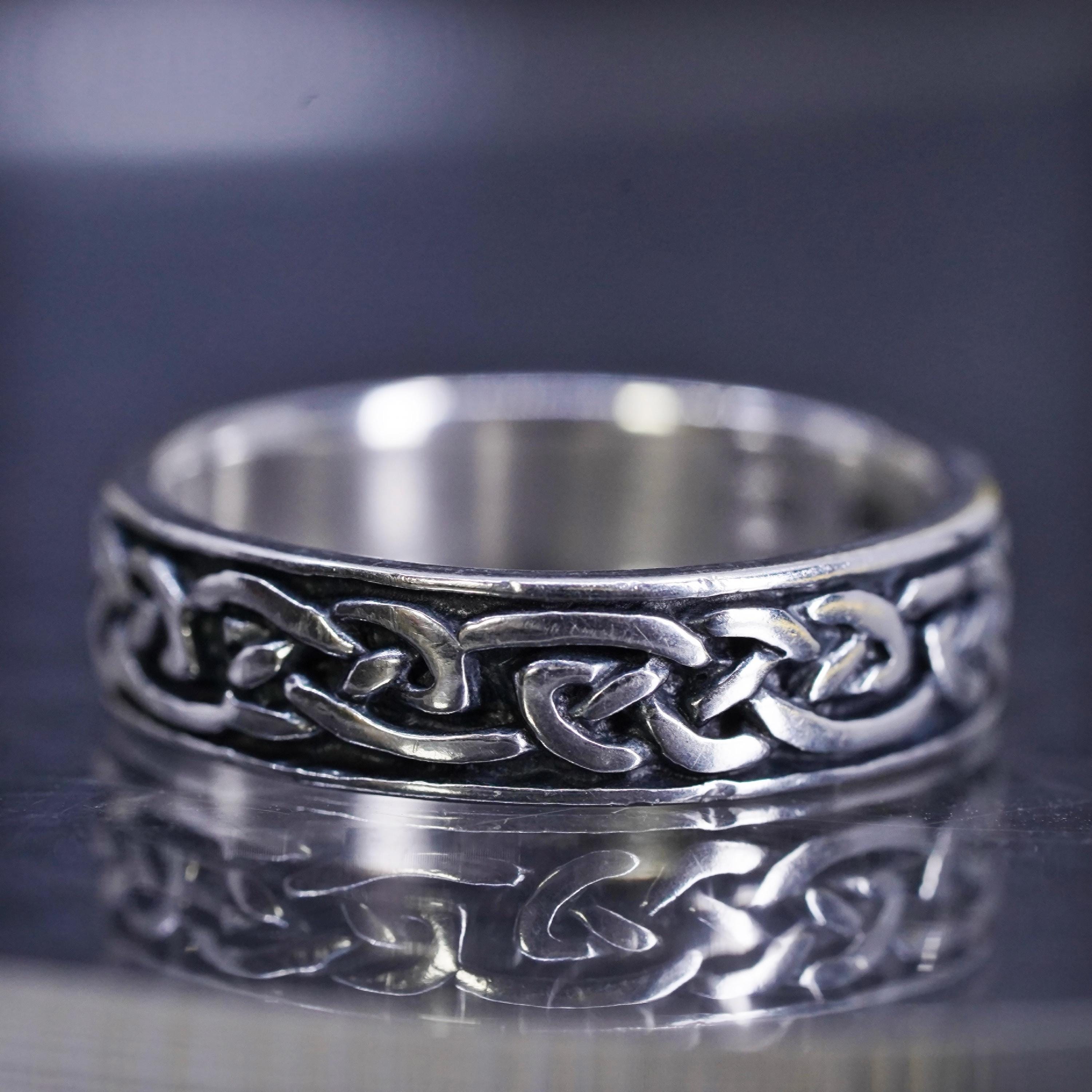Size 10, Vintage Wheeler WM Sterling Silver 925 Handmade Band Ring
