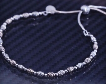 Bracciale Shrieking Violet In Argento 925 Con Fiore Vero Racchiuso In Resina - Forma Ovale Stretta, Catena Serpente 19,8 Cm - Gioiello Fatto A Mano Per Amiche E Mamme - 3