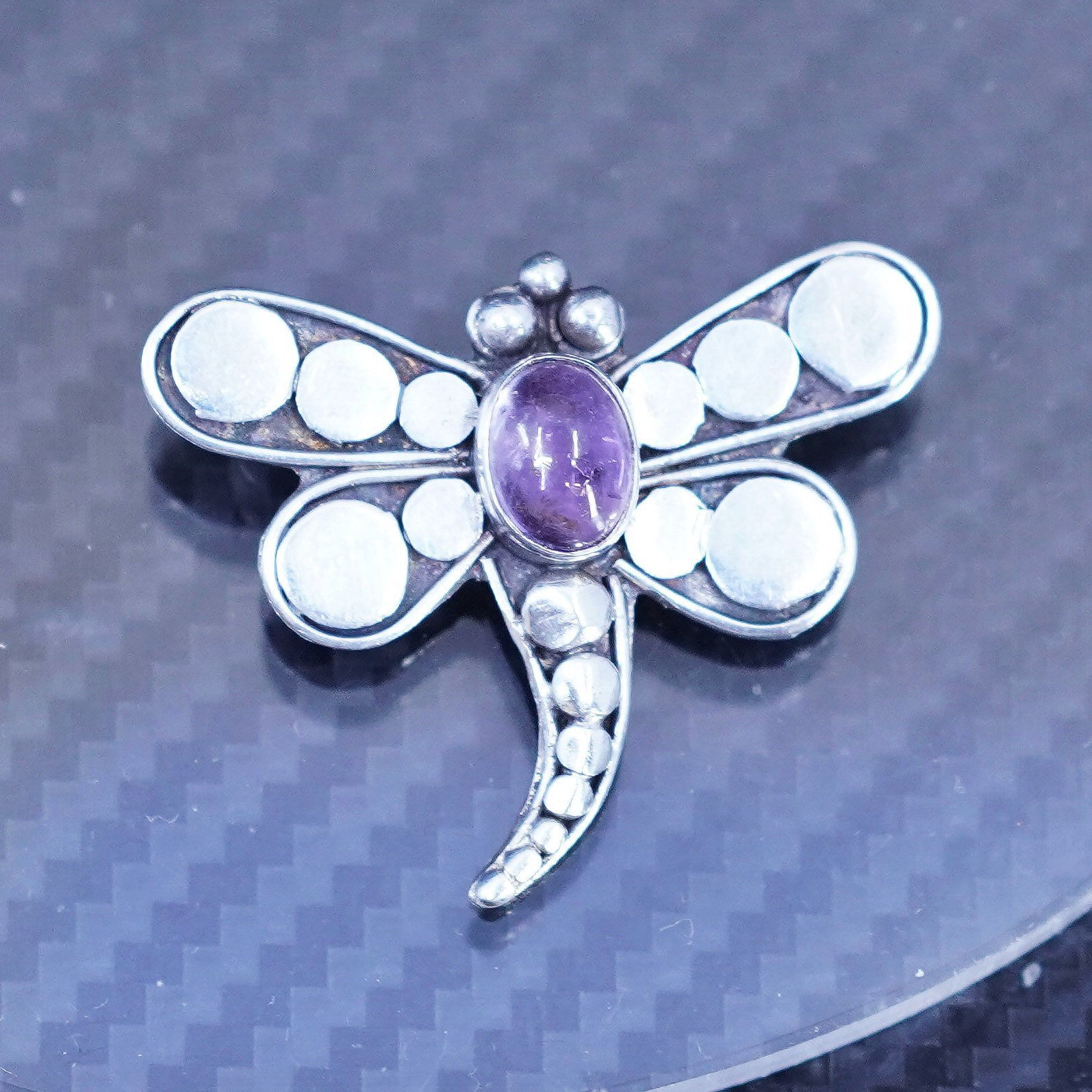 Broche Pierres Précieuses - Améthyste, Perles Baroques, Turquoise, Apatite - Plaqué Or - Neuf Avec étiquettes