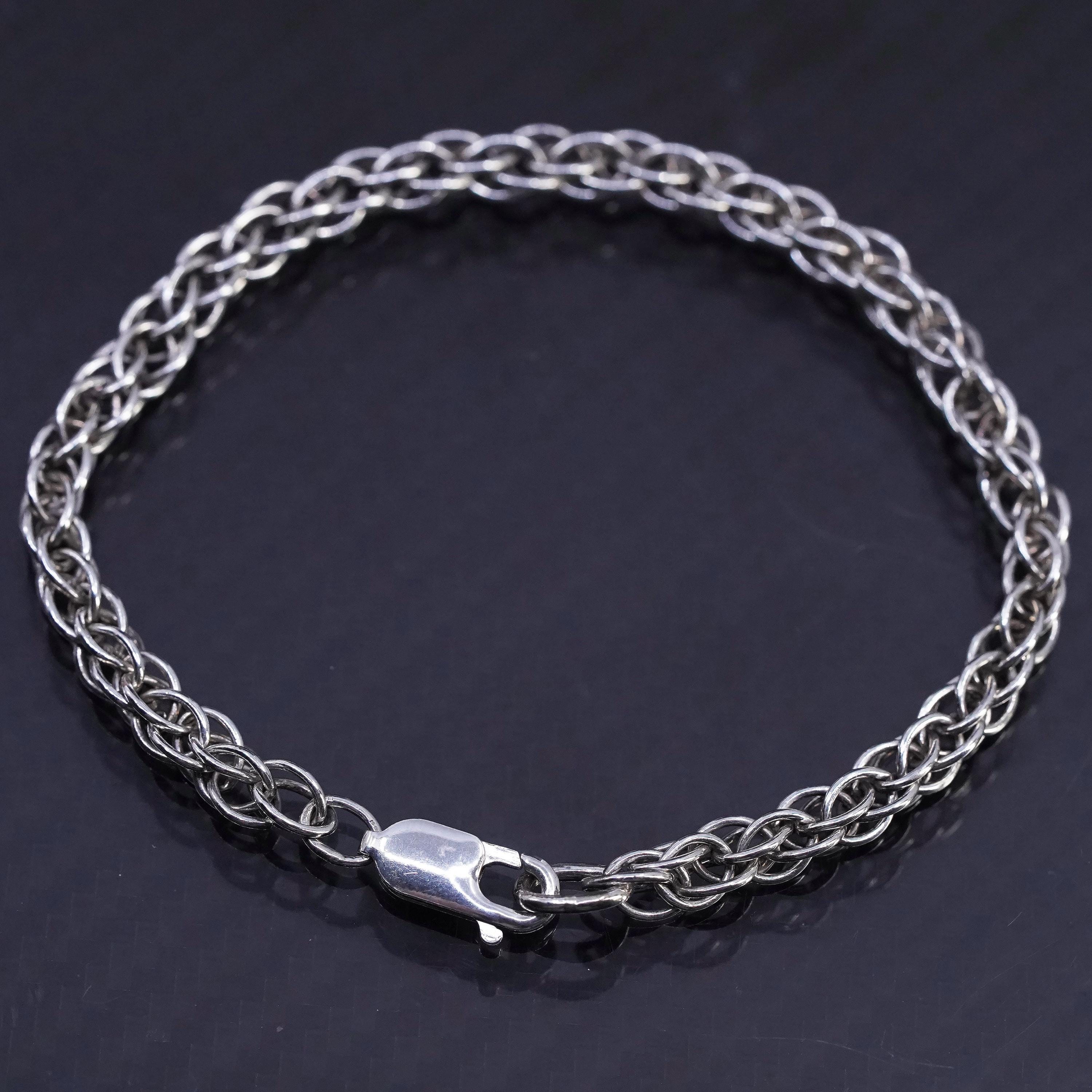 7” 5mm, Vintage Prochain Sterling Silver 925 Handmade Rope Chain