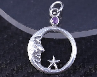 ヴィンテージのスターリングシルバーのレリーフペンダント、925メダル