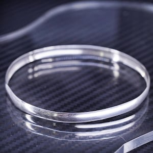 8”, vintage sterling silver 925 slide on bangle, bracelet, silver tested
