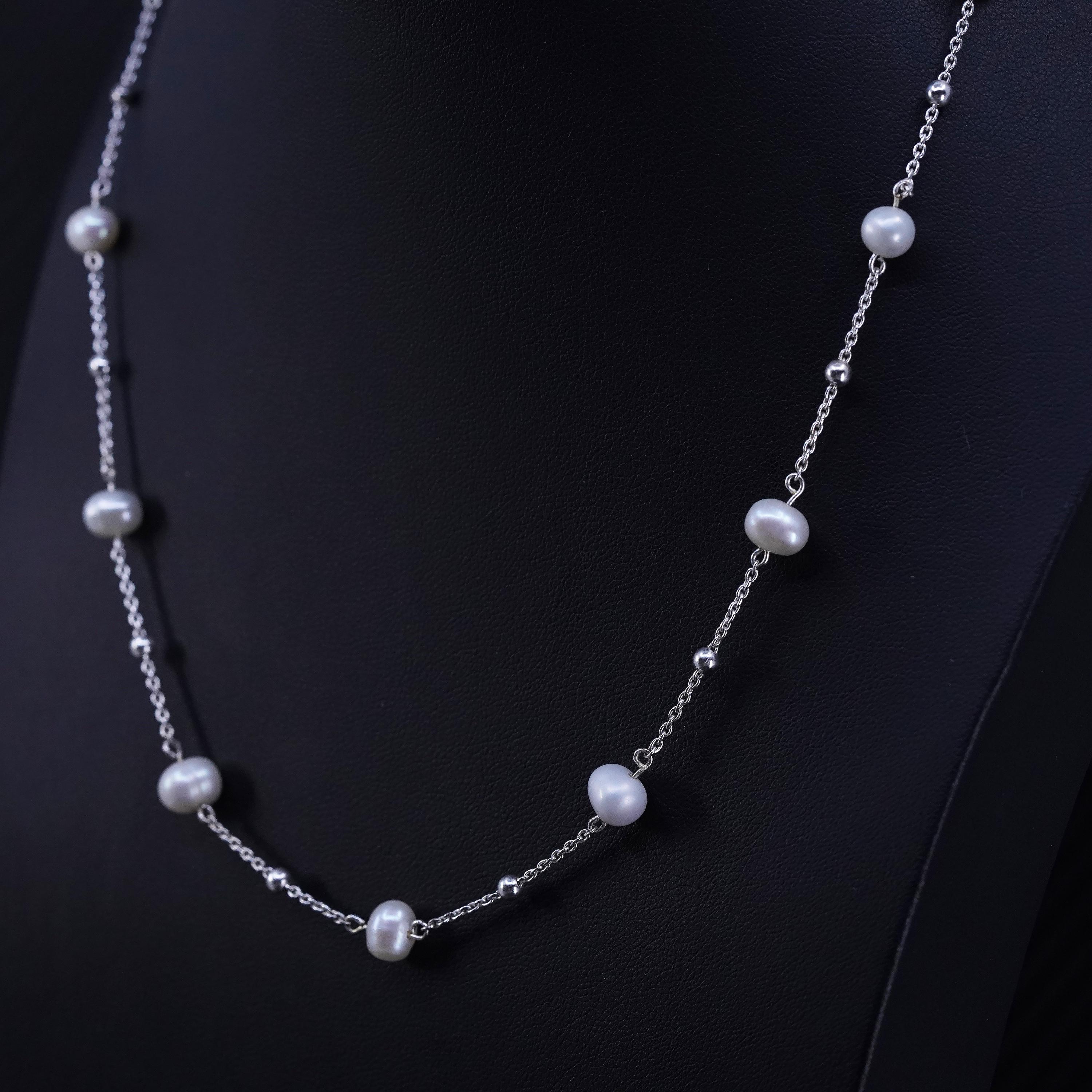 18インチ、ヴィンテージスターリングシルバー925ハンドメイド 