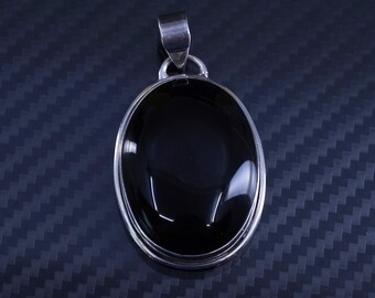 Pendentif Ancien Plaquette Ovale En œil-de-tigre Et Argent Sterling 925 - Bijou Vintage élégant