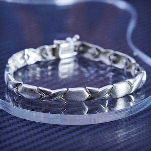 7.25” 8mm, Vintage Italy Sterling Silver 925 Double Curb Chain