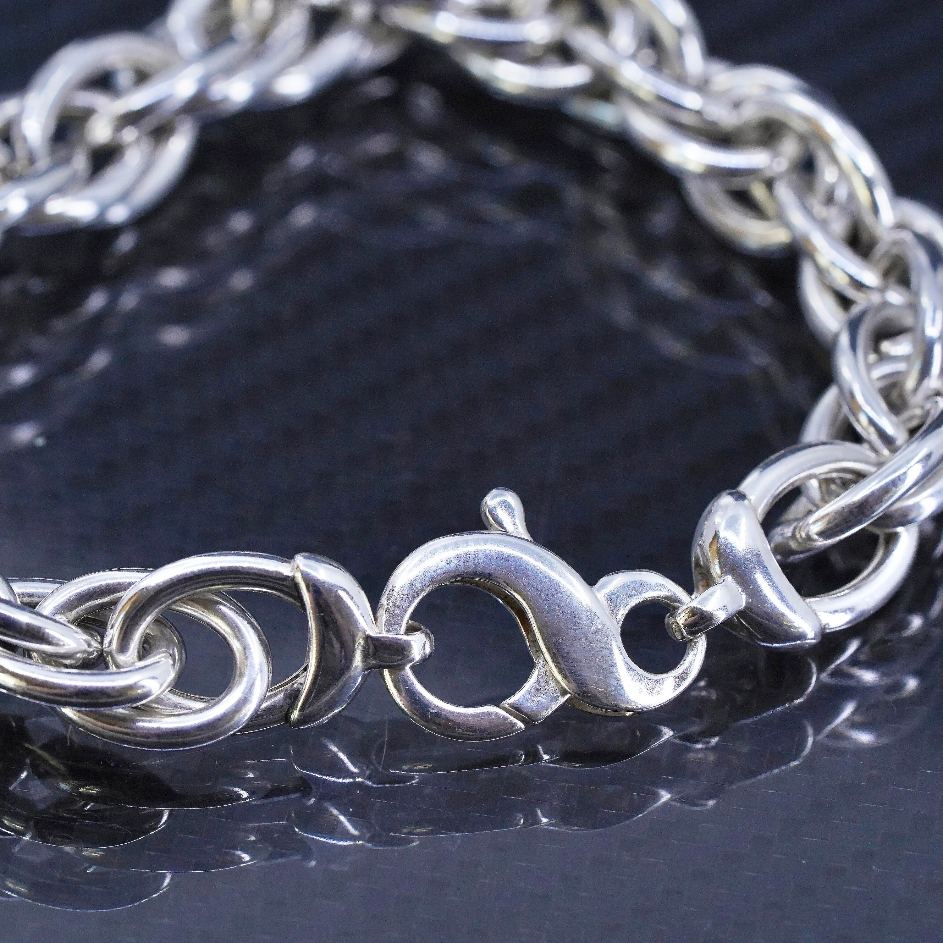 7.25” 12mm, Vintage Italian Sterling Silver 925 Handmade