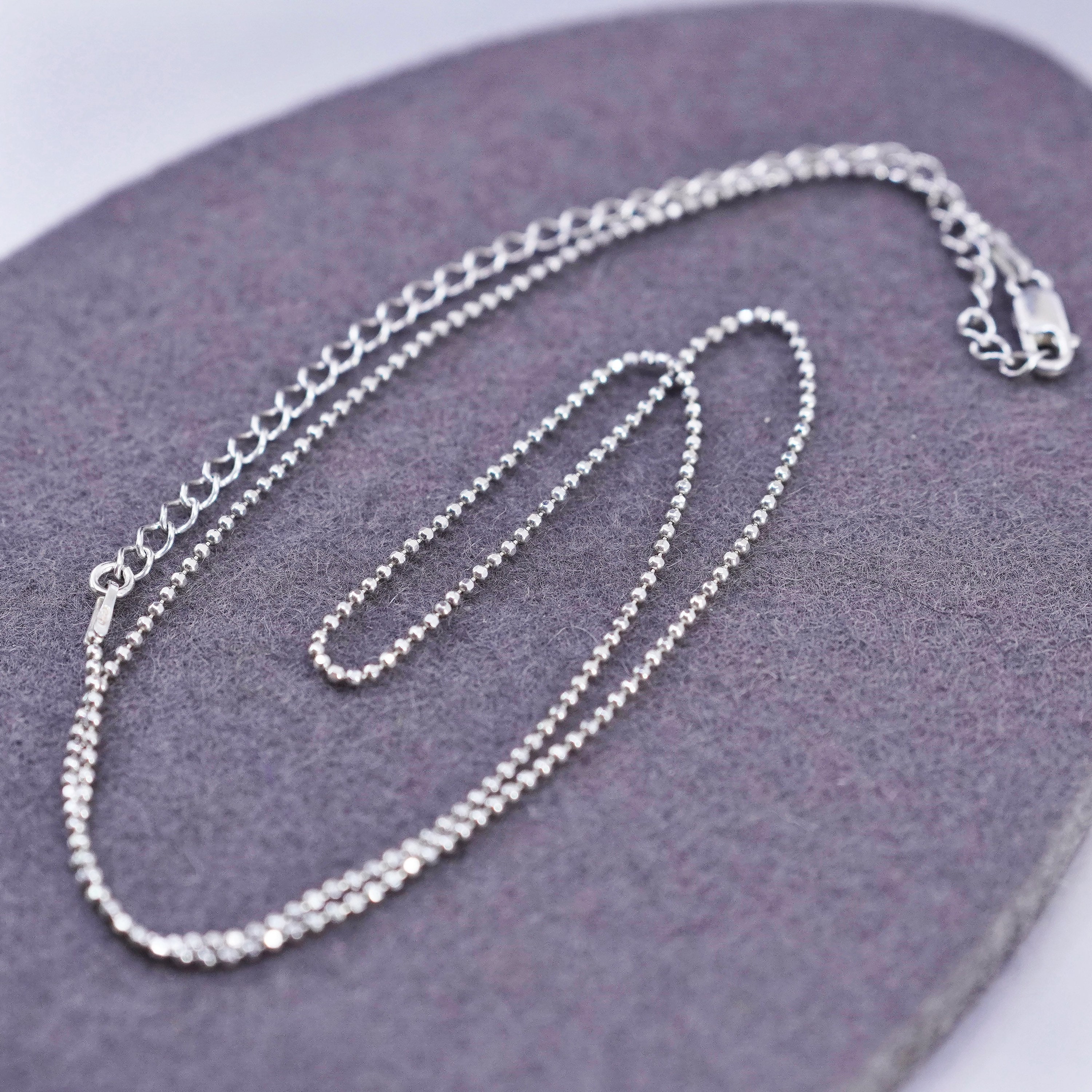164 1mm Vintage Italian Sterling Silver 925 Bead Chain - Etsy