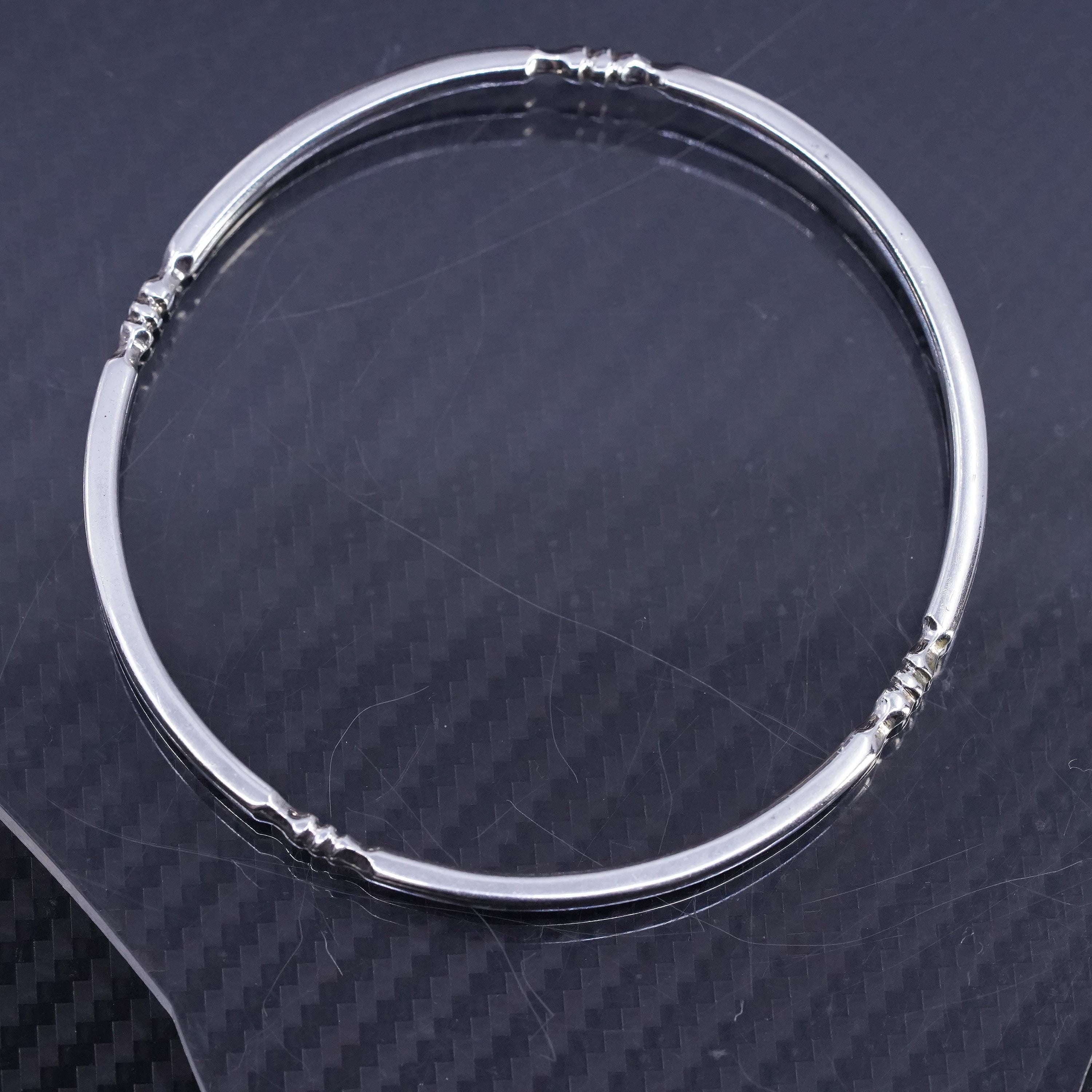 8”, Vintage Mexican Sterling Silver 925 Handmade Twisted Cable