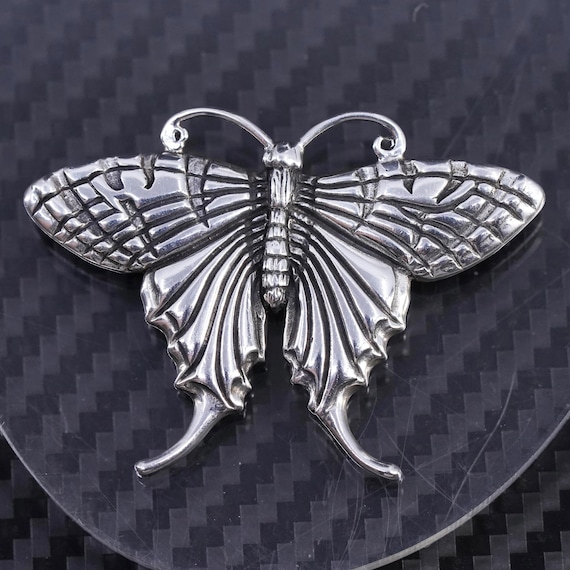 Vintage MFA Sterling Silver 925 Handmade Butterfly Brooch, Stamped
