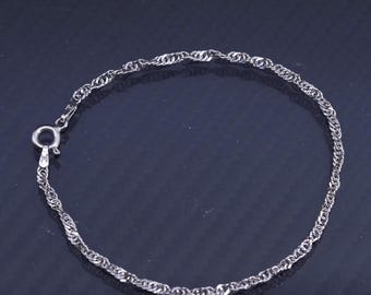7.25”, Vintage Italy Sterling 925 Silver Handmade Bracelet
