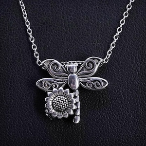 18+2”, vintage sterling silver 925 filigree butterfly necklace with cz, stamped 925