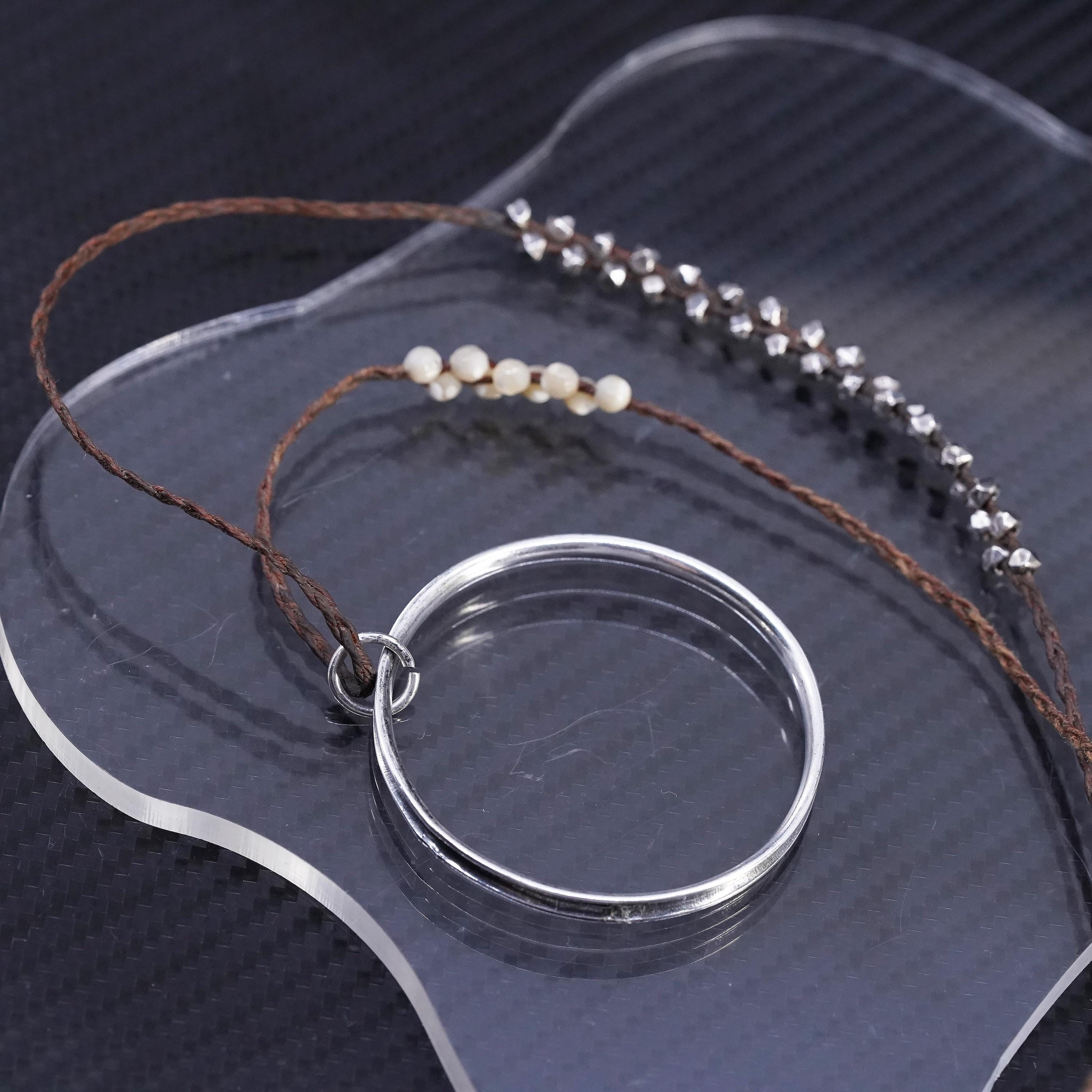 30”, Vintage Chan Luu CL Extra Long Linen Necklace With Sterling 925 ...